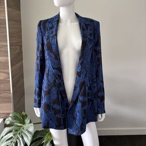 Escada Blue and Black Open Suit Jacket EU 36